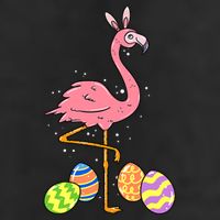 Easter Flamingo Easter Bunny Egg Basket Funny Easter 11oz C Handle Ceramic Mug