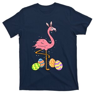 Easter Flamingo Easter Bunny Egg Basket Funny Easter T-Shirt