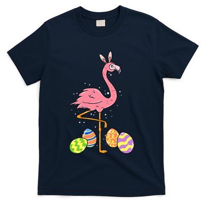 Easter Flamingo Easter Bunny Egg Basket Funny Easter T-Shirt