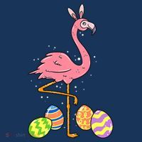 Easter Flamingo Easter Bunny Egg Basket Funny Easter Sustainable Bucket Hat