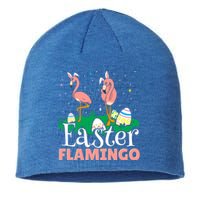 Easter Flamingo Easter Day Eggs Egg Hunting Cool Gift Sustainable Beanie