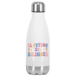 El Futuro Es Bilingue Maestra Spanish Teacher Stainless Steel Insulated Water Bottle