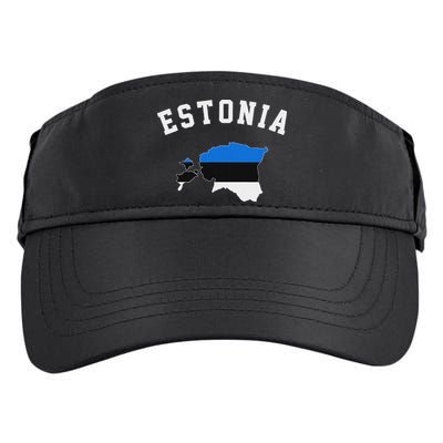 Estonian Flag Estonia Adult Drive Performance Visor