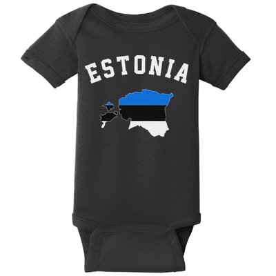 Estonian Flag Estonia Baby Bodysuit
