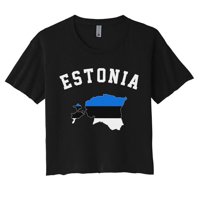 Estonian Flag Estonia Crop Top