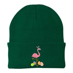 Easter Flamingo Easter Bunny Egg Basket Funny Easter Knit Cap Winter Beanie