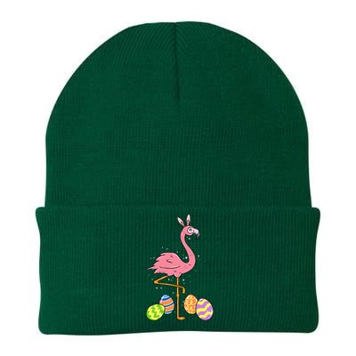 Easter Flamingo Easter Bunny Egg Basket Funny Easter Knit Cap Winter Beanie