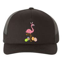 Easter Flamingo Easter Bunny Egg Basket Funny Easter Yupoong Adult 5-Panel Trucker Hat