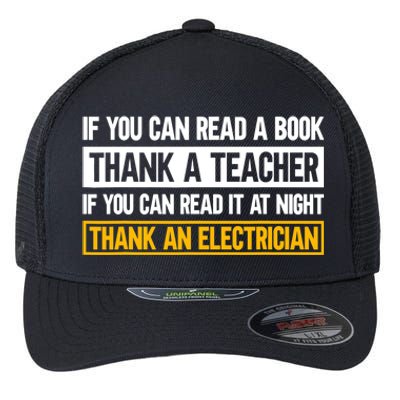 Electrician Funny Electrical Engineer Flexfit Unipanel Trucker Cap