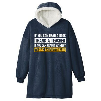 Electrician Funny Electrical Engineer Hooded Wearable Blanket