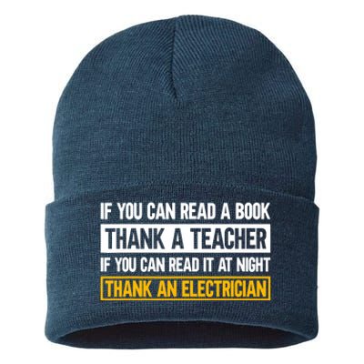 Electrician Funny Electrical Engineer Sustainable Knit Beanie