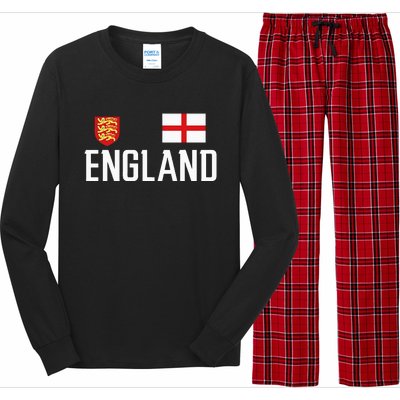 England Flag English Football Soccer Fan Long Sleeve Pajama Set