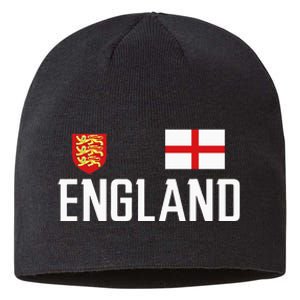 England Flag English Football Soccer Fan Sustainable Beanie