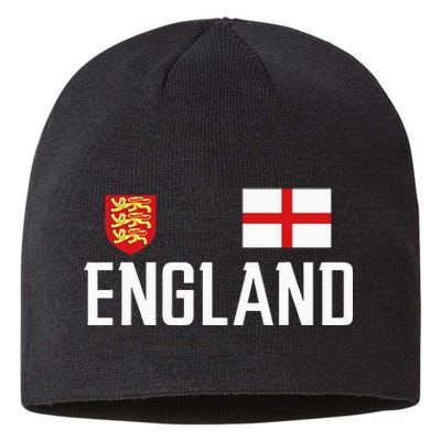 England Flag English Football Soccer Fan Sustainable Beanie