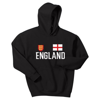 England Flag English Football Soccer Fan Kids Hoodie