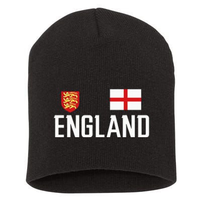 England Flag English Football Soccer Fan Short Acrylic Beanie