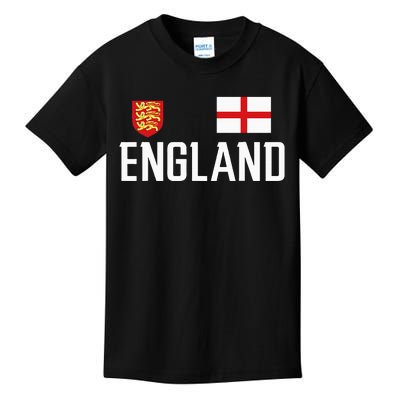 England Flag English Football Soccer Fan Kids T-Shirt