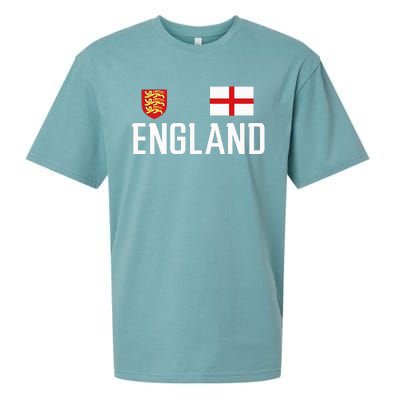 England Flag English Football Soccer Fan Sueded Cloud Jersey T-Shirt