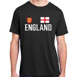 England Flag English Football Soccer Adult ChromaSoft Performance T-Shirt