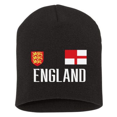 England Flag English Football Soccer Fan Short Acrylic Beanie