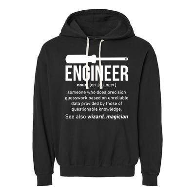 Engineer Funny Garment-Dyed Fleece Hoodie