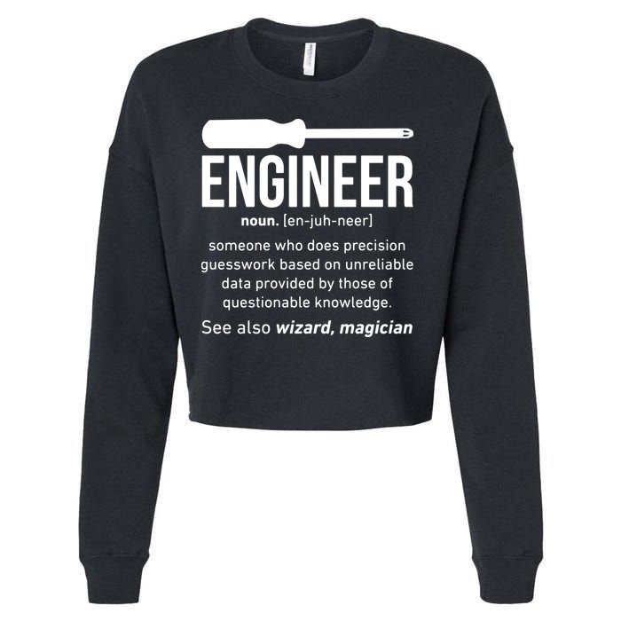 Engineer Funny Cropped Pullover Crew