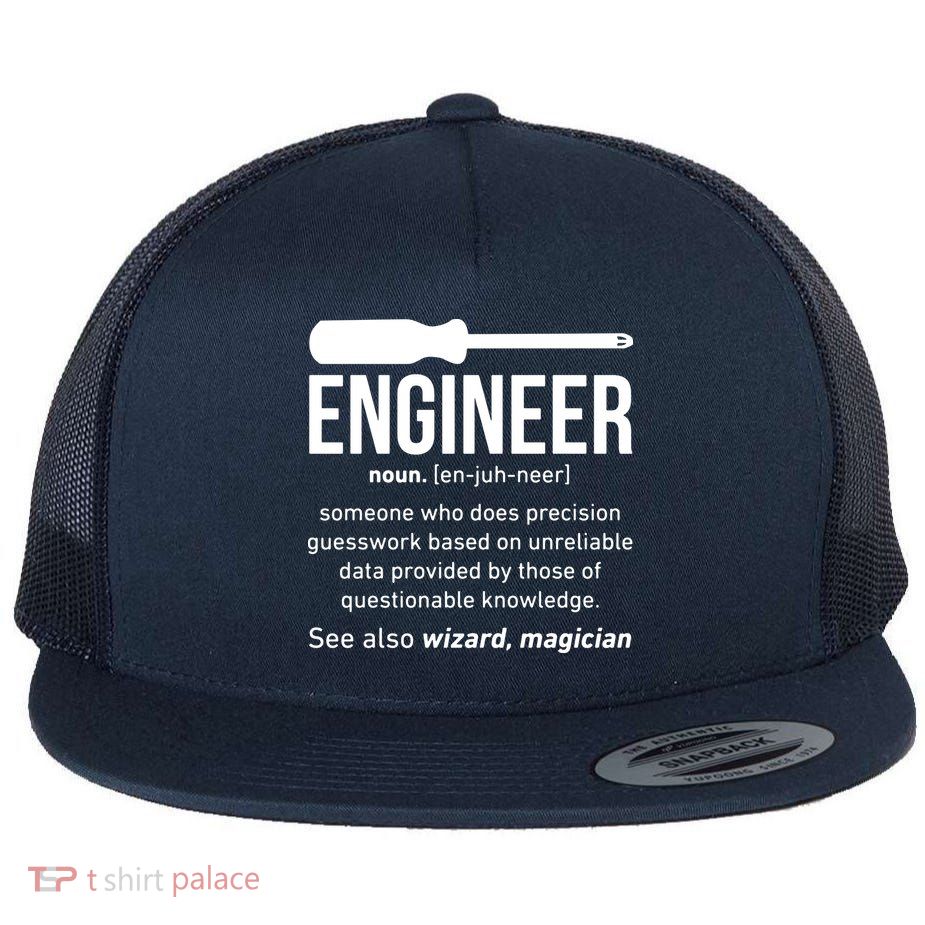 Engineer Funny Flatbill Hat