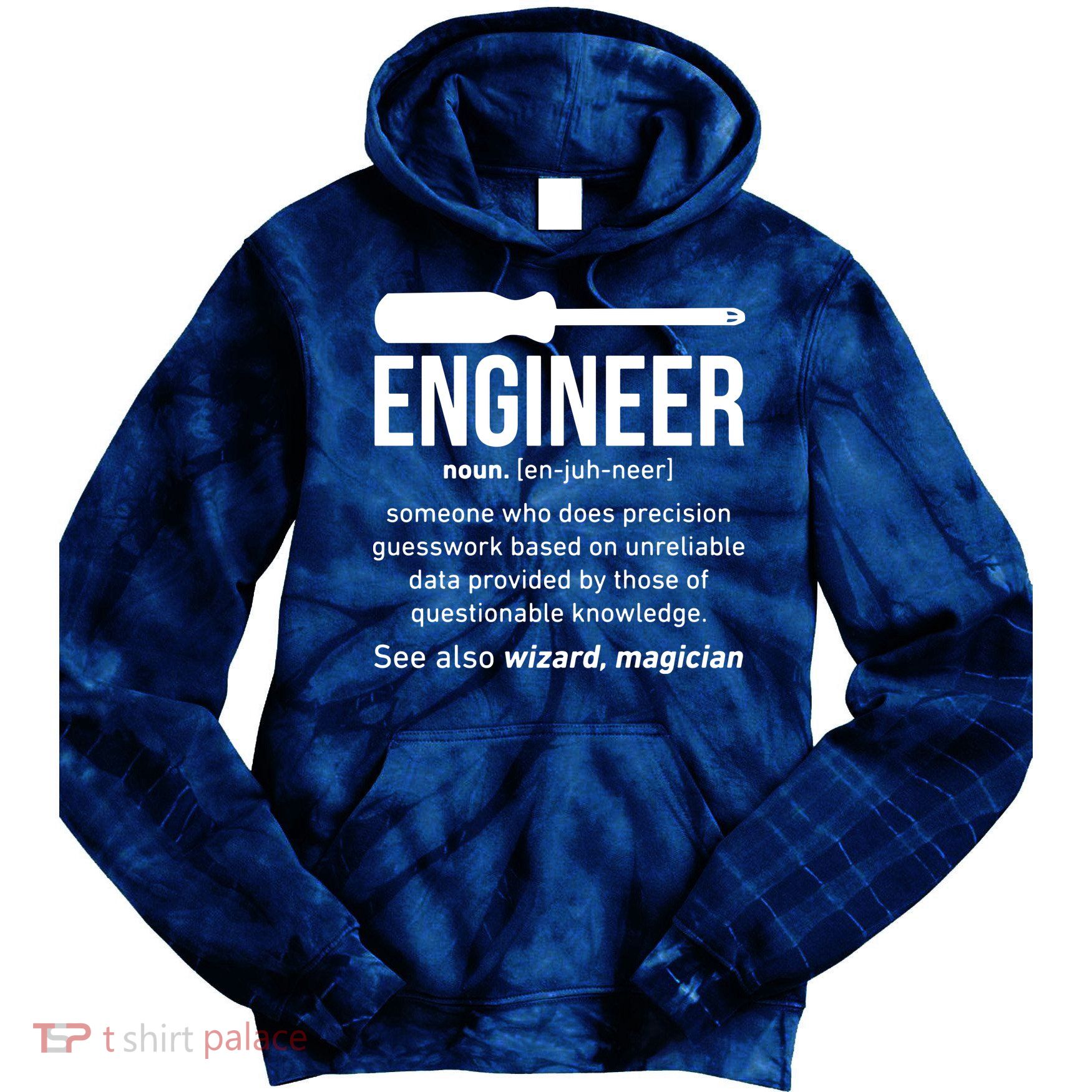 Engineer Funny Tie Dye Hoodie