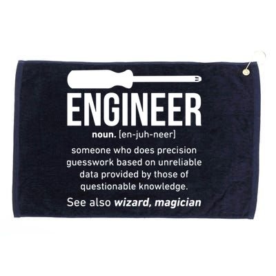 Engineer Funny Grommeted Golf Towel