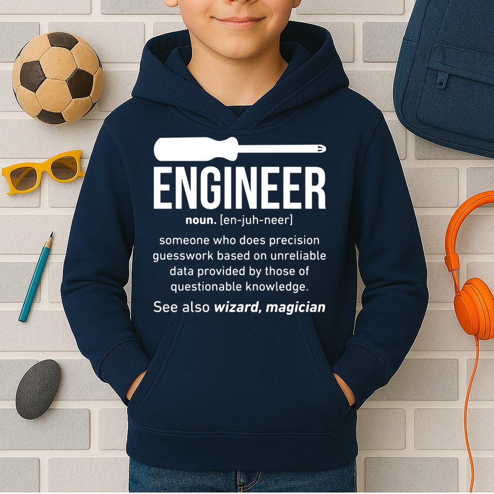 Engineer Funny Kids Hoodie