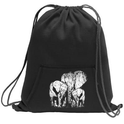 Elephant Family Elephant Sweatshirt Cinch Pack Bag