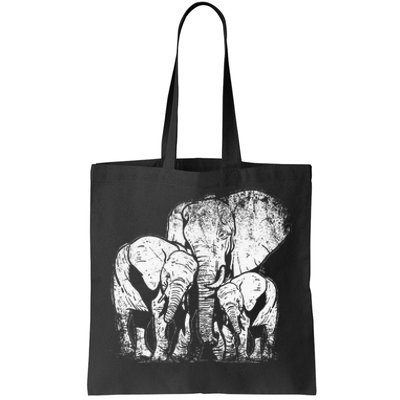 Elephant Family Elephant Tote Bag