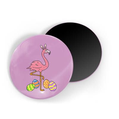 Easter Flamingo Easter Bunny Egg Basket Funny Easter Magnet