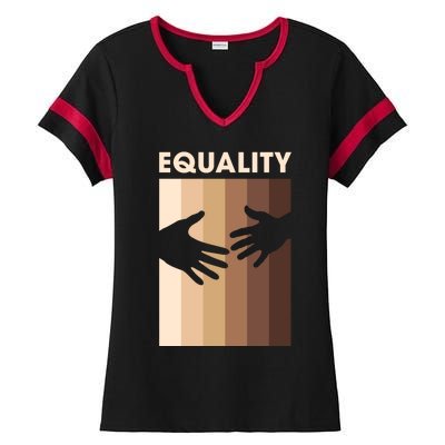 Equality For Equal And Hu Civil Rights Gift Ladies Halftime Notch Neck Tee