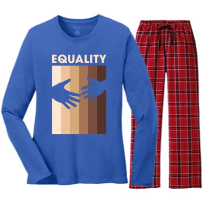 Equality For Equal And Hu Civil Rights Gift Women's Long Sleeve Flannel Pajama Set 