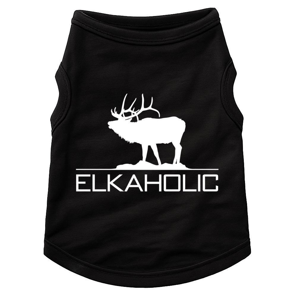 Elkaholic Funny Elk Hunting Gift Doggie Tank