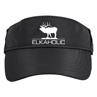 Elkaholic Funny Elk Hunting Gift Adult Drive Performance Visor