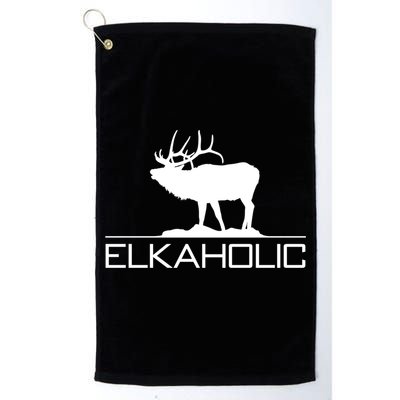 Elkaholic Funny Elk Hunting Gift Golf Towel