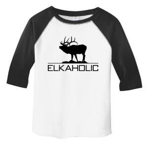 Elkaholic Funny Elk Hunting Gift Toddler Fine Jersey T-Shirt