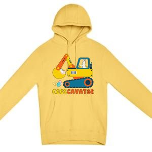 Easter Fashion Eggscavator Excavator Easter Premium Pullover Hoodie