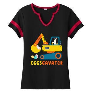 Easter Fashion Eggscavator Excavator Easter Ladies Halftime Notch Neck Tee