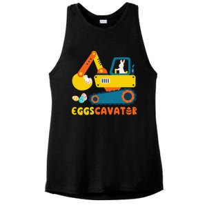 Easter Fashion Eggscavator Excavator Easter Ladies PosiCharge Tri-Blend Wicking Tank