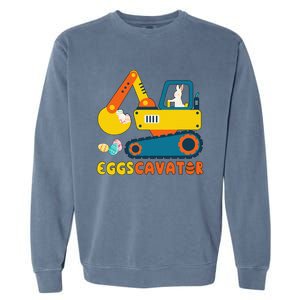 Easter Fashion Eggscavator Excavator Easter Garment-Dyed Sweatshirt