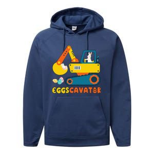 Easter Fashion Eggscavator Excavator Easter Performance Fleece Hoodie