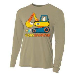 Easter Fashion Eggscavator Excavator Easter Cooling Performance Long Sleeve Crew