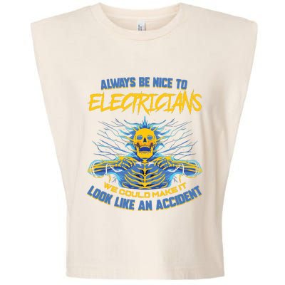 Electrician Funny For Electrical Engineer Electricity Garment-Dyed Women's Muscle Tee