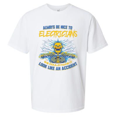 Electrician Funny For Electrical Engineer Electricity Sueded Cloud Jersey T-Shirt