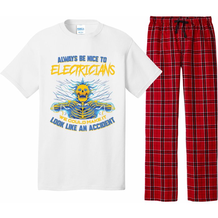 Electrician Funny For Electrical Engineer Electricity Pajama Set