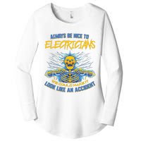 Electrician Funny For Electrical Engineer Electricity Women's Perfect Tri Tunic Long Sleeve Shirt