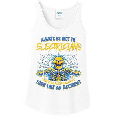 Electrician Funny For Electrical Engineer Electricity Ladies Essential Tank